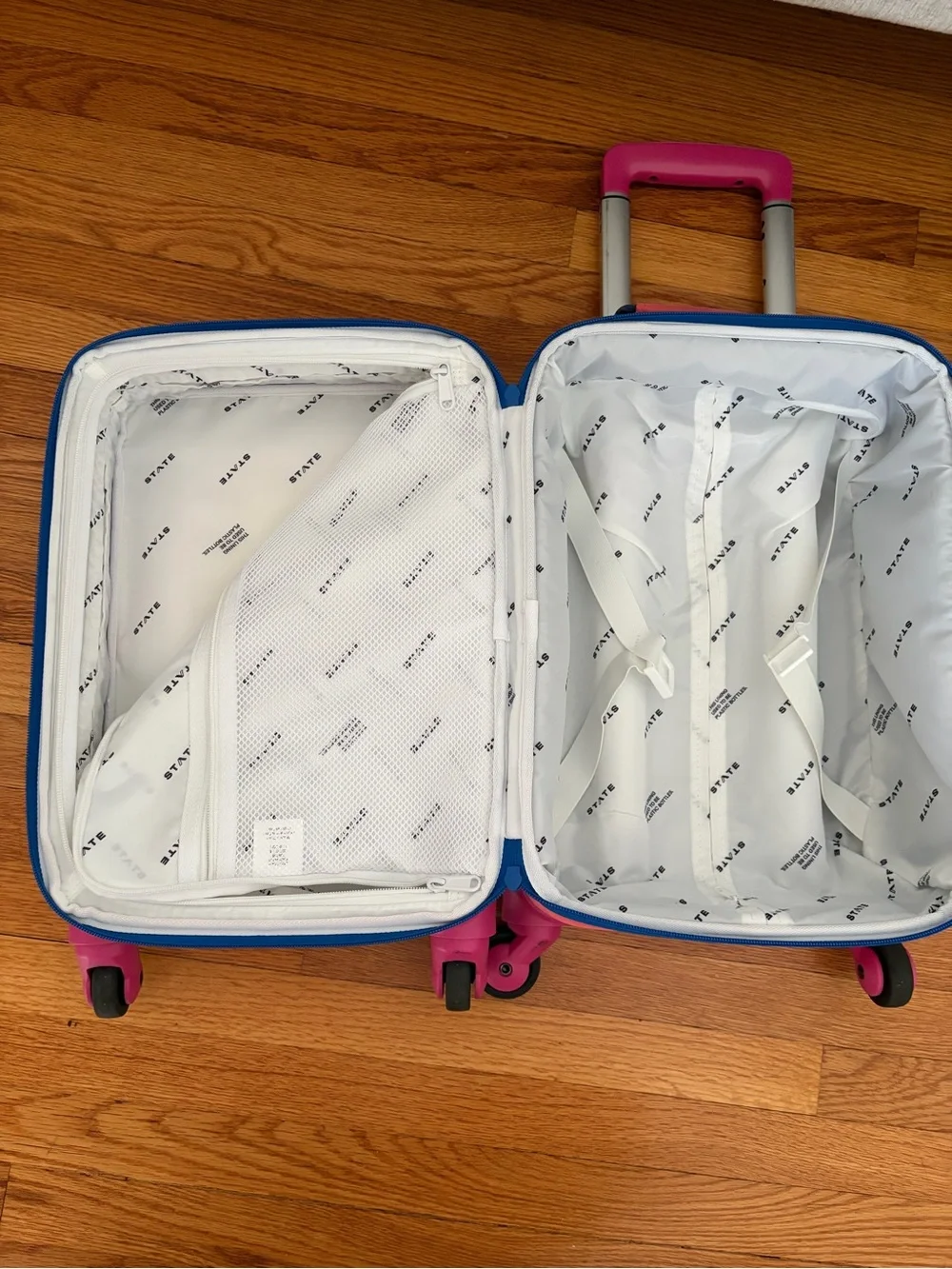 STATE Kids Blue Rainbow Luggage Set - Backpack + Rolling Suitcase